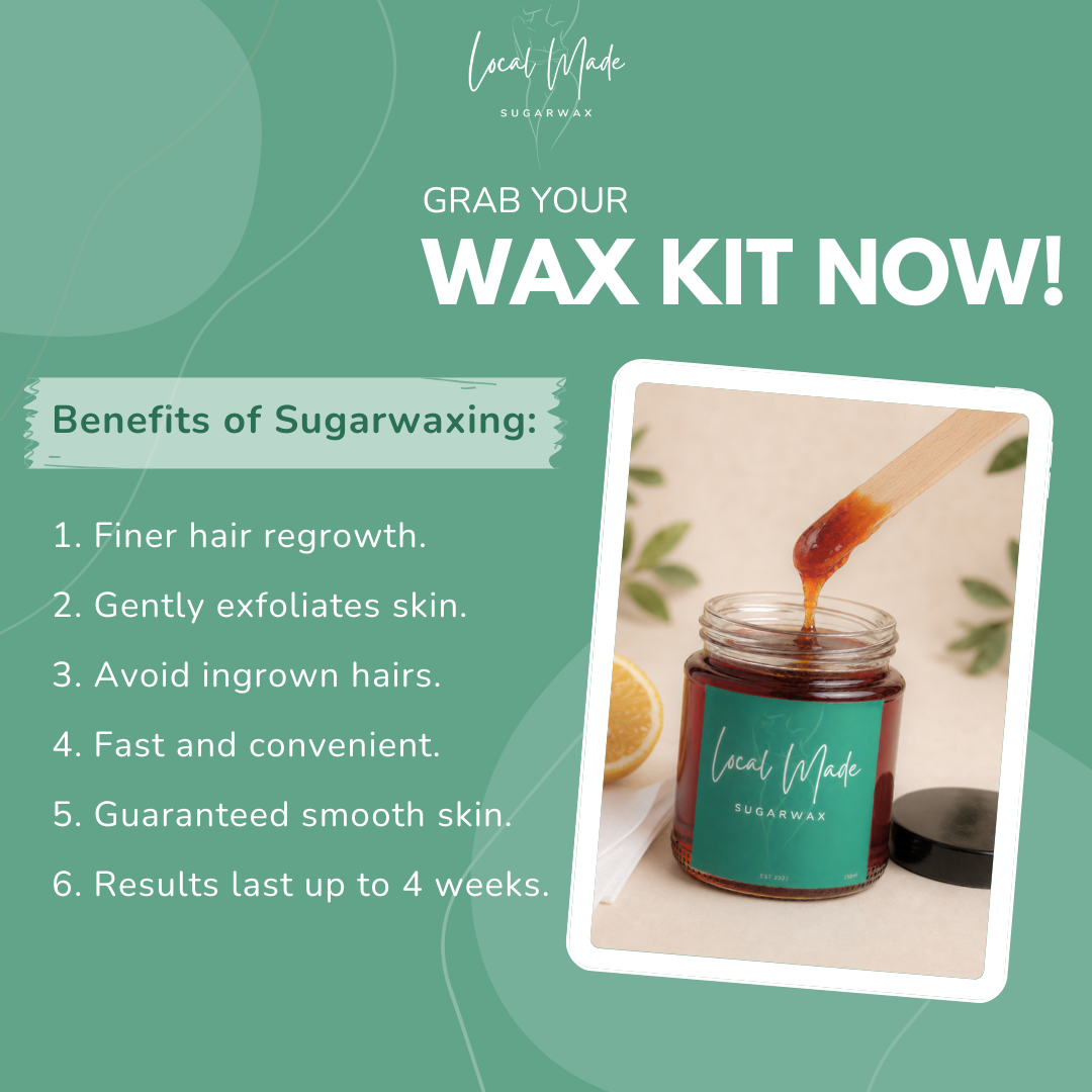 Benefits of Sugarwaxing created for Local Made Sugarwax